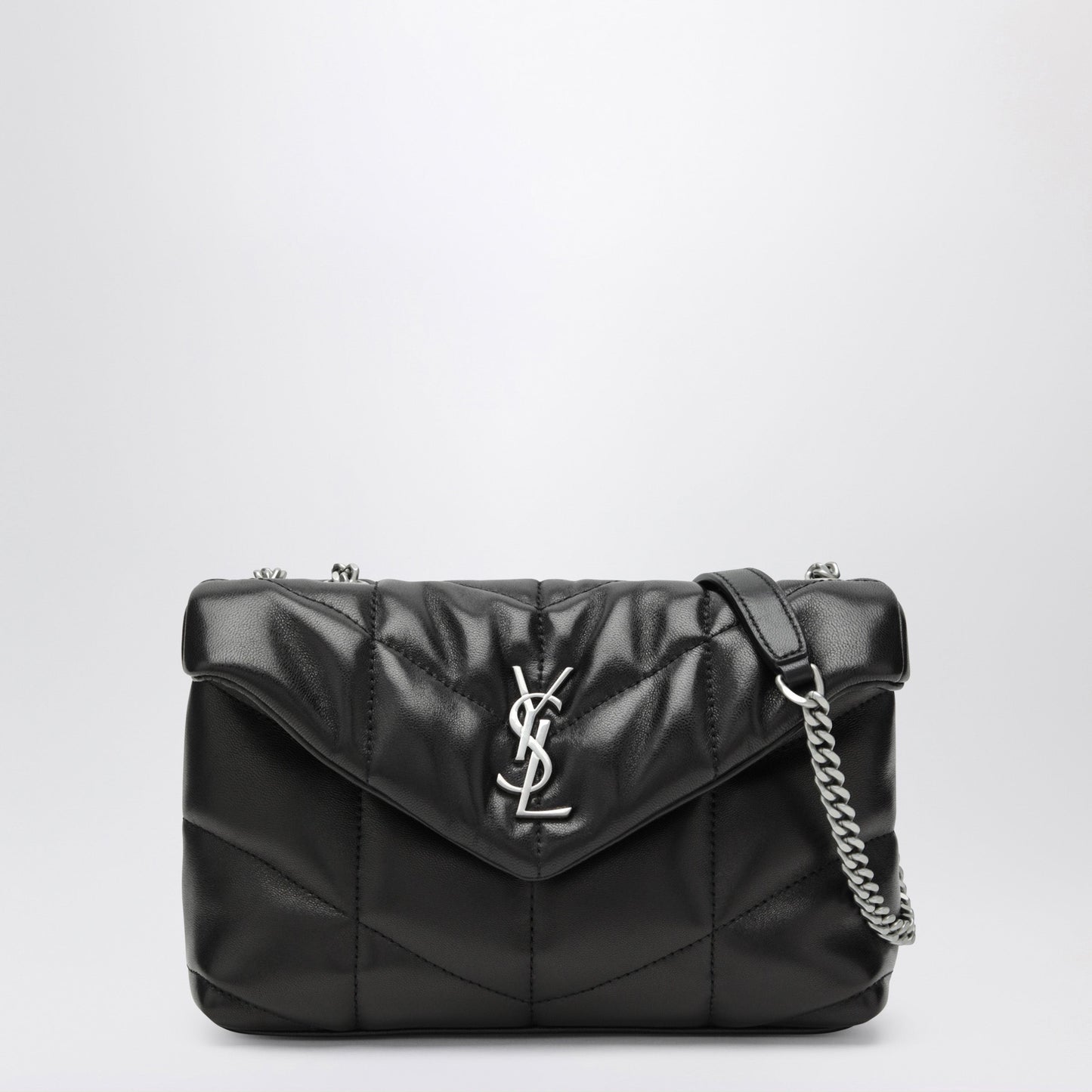Saint Laurent Loulou Mini Puffer Bag In Quilted Lambskin Black Women SAINT LAURENT