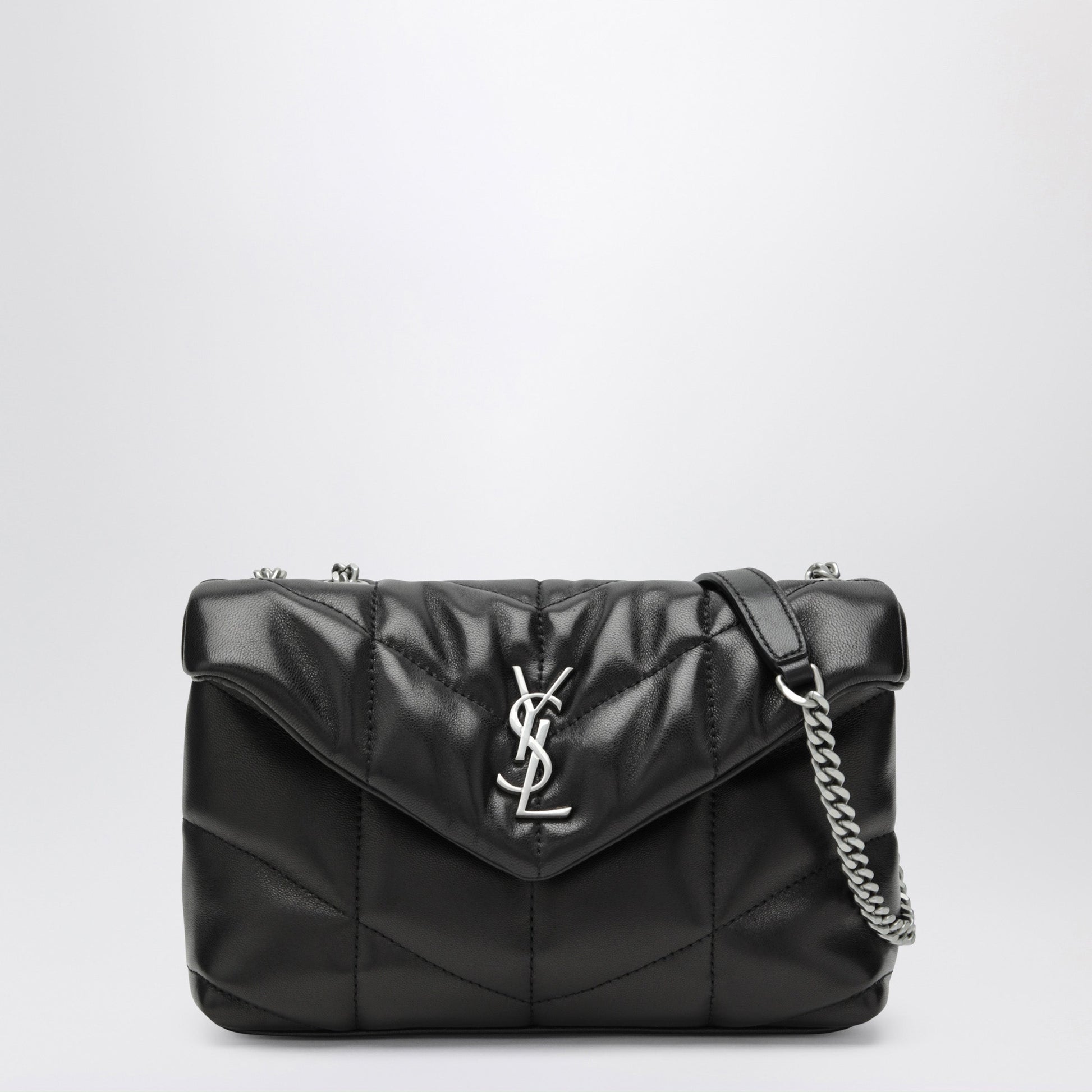 Saint Laurent Loulou Mini Puffer Bag In Quilted Lambskin Black Women SAINT LAURENT