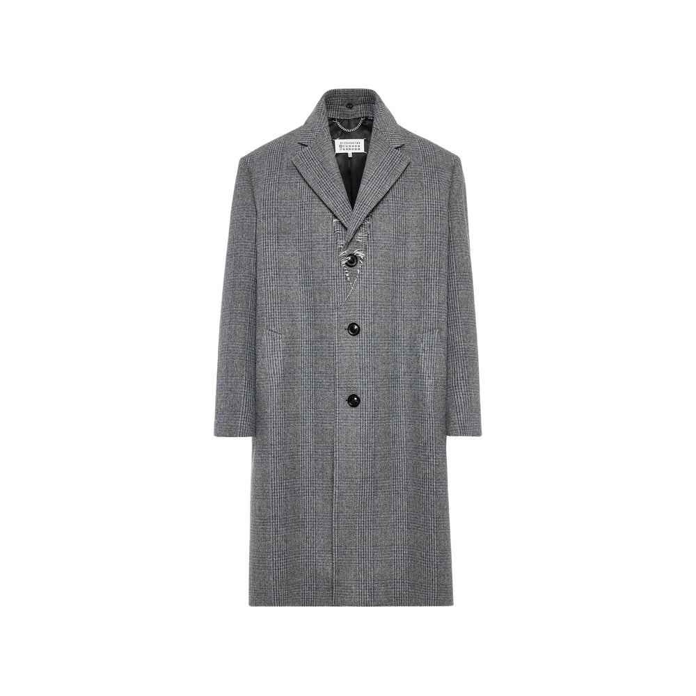 Maison Margiela Grey Coats - Single Breasted Coats Men MAISON MARGIELA