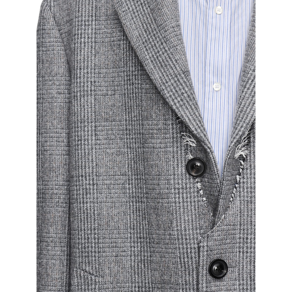 Maison Margiela Grey Coats - Single Breasted Coats Men MAISON MARGIELA