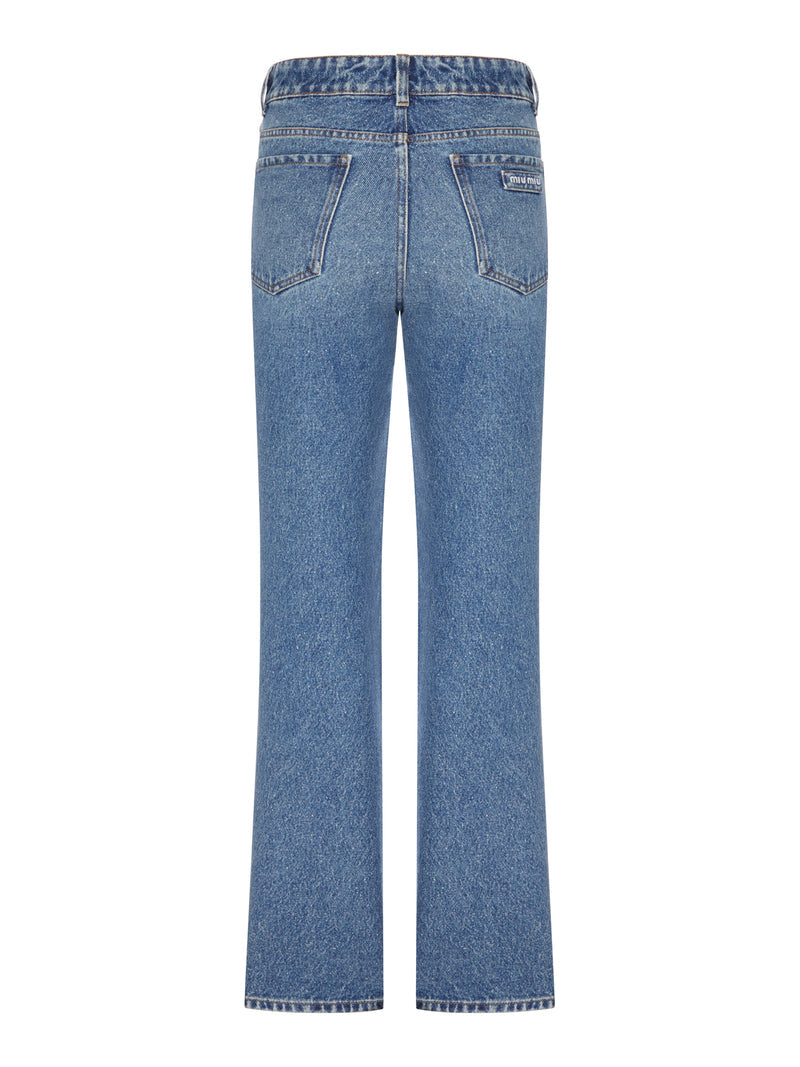 Miu Miu Women Light Wash Denim Flare Jeans MIU MIU