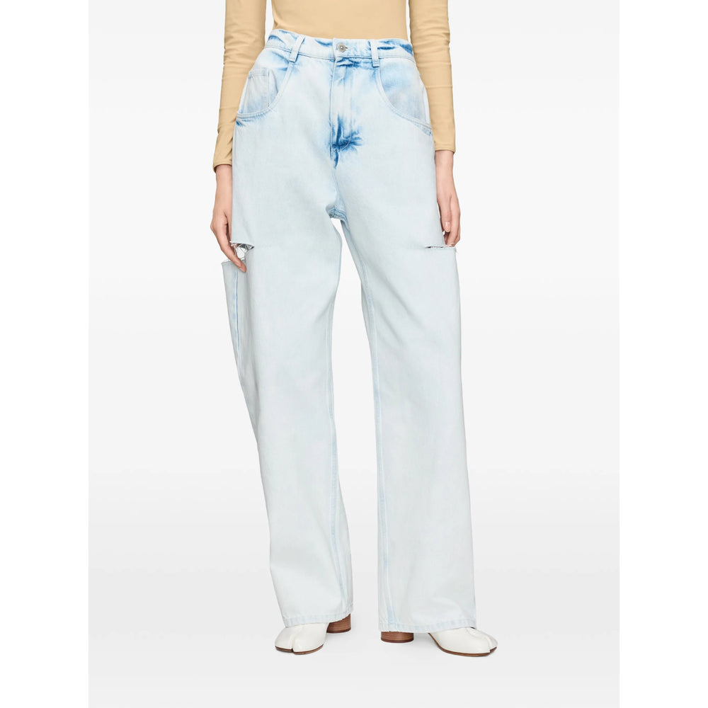 Maison Margiela Blue Denim - Tapered Jeans Women MAISON MARGIELA