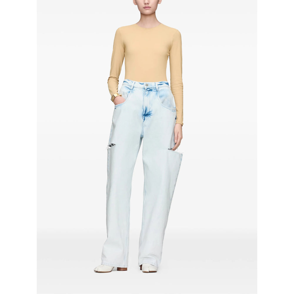 Maison Margiela Blue Denim - Tapered Jeans Women MAISON MARGIELA