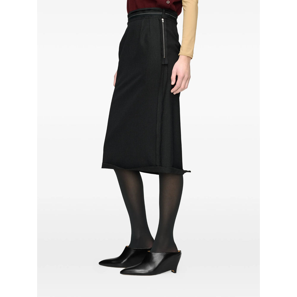 Maison Margiela Black Skirts - Straight Skirts Women MAISON MARGIELA