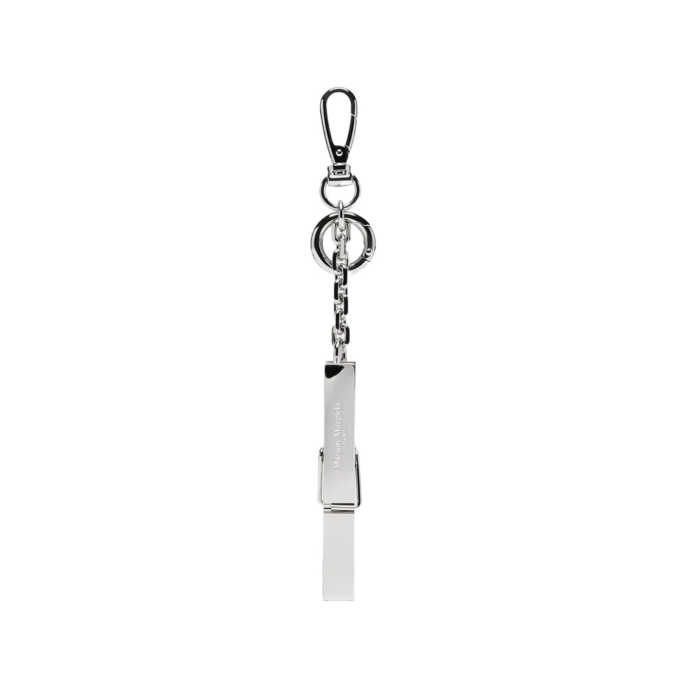Maison Margiela Silver Keyrings & Chains Men MAISON MARGIELA