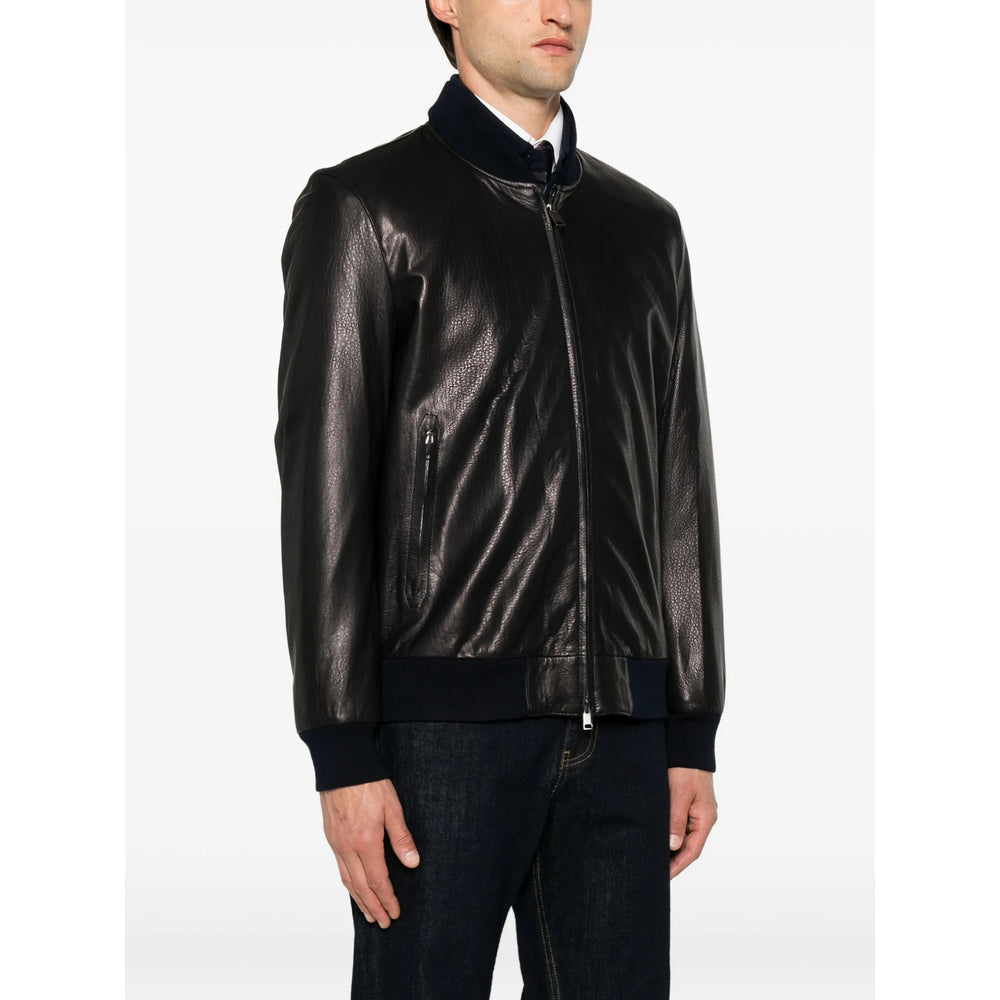 Brioni Black Jackets - Leather Jackets Men BRIONI