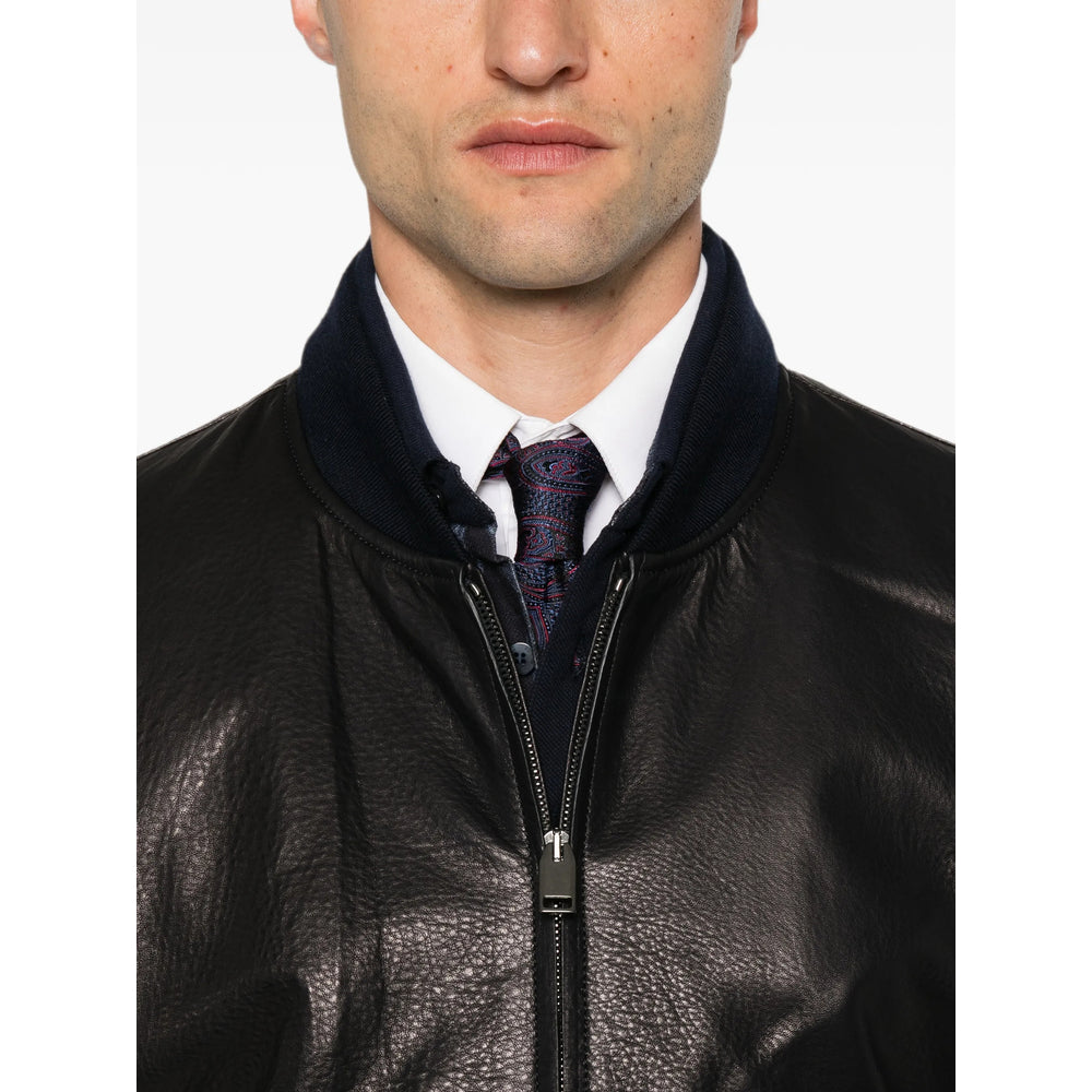 Brioni Black Jackets - Leather Jackets Men BRIONI