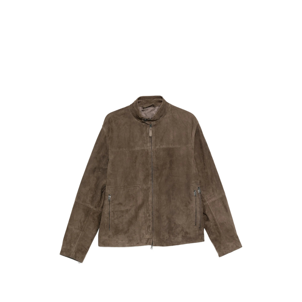 Brioni Brown Jackets - Leather Jackets Men BRIONI