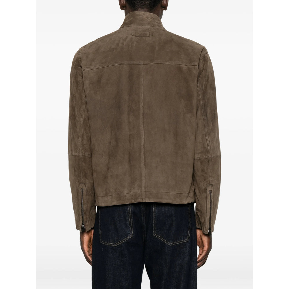 Brioni Brown Jackets - Leather Jackets Men BRIONI
