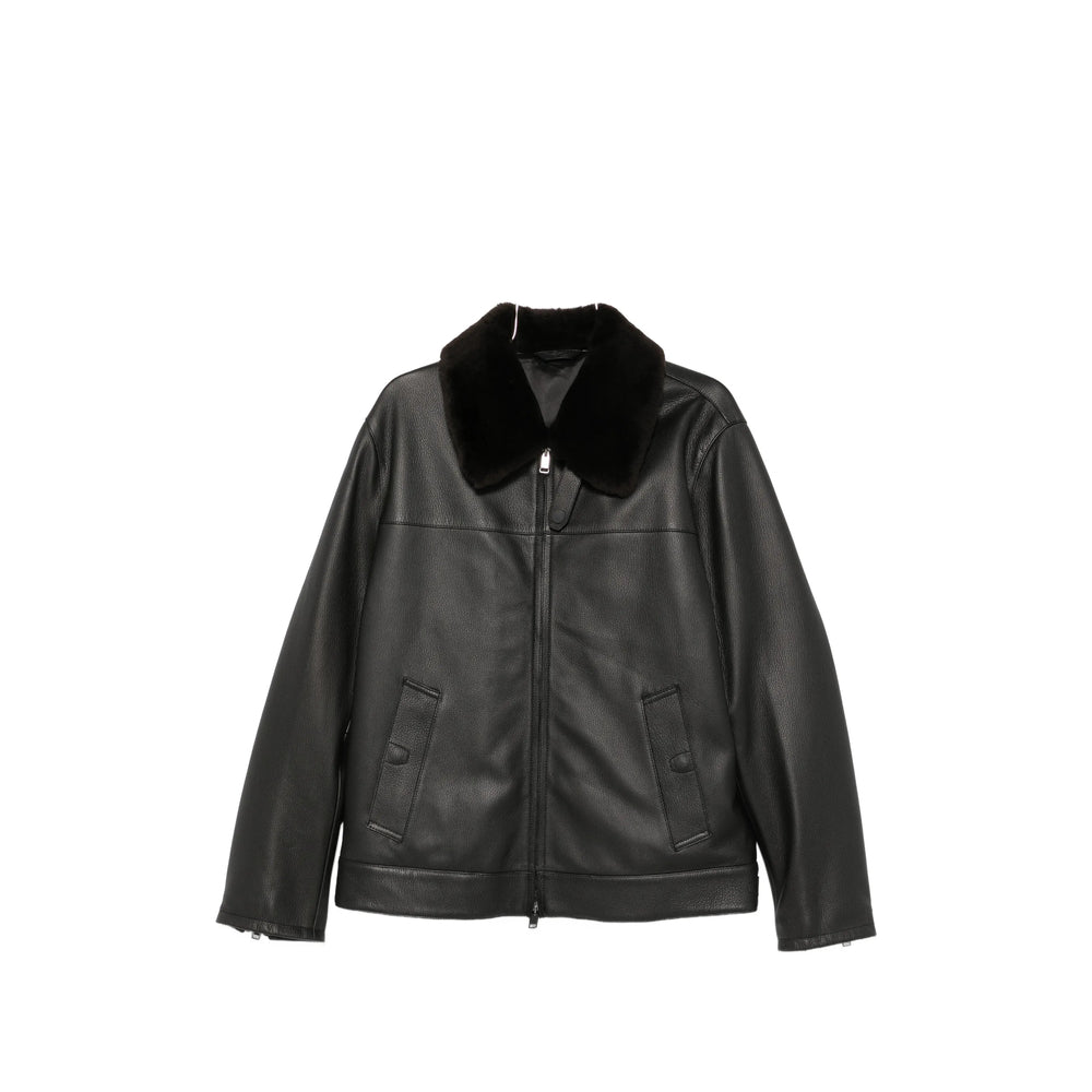 Brioni Black Jackets - Leather Jackets Men BRIONI