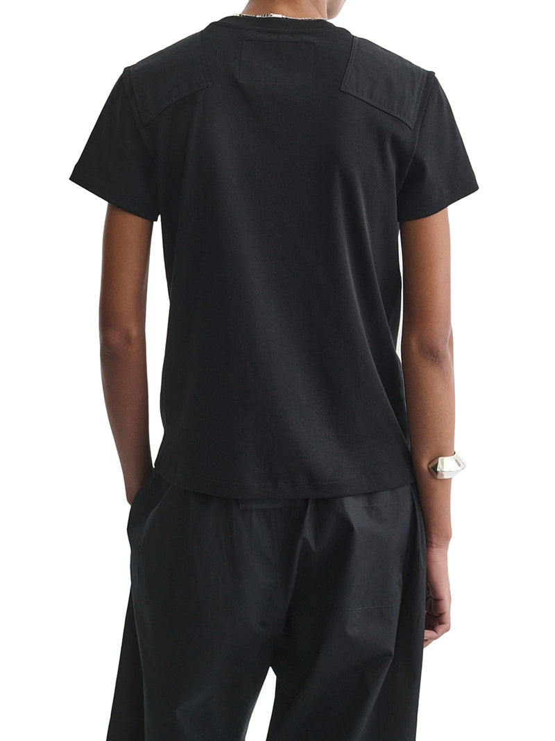 Phoebe Philo Women Black Cotton Patched T-Shirt PHOEBE PHILO