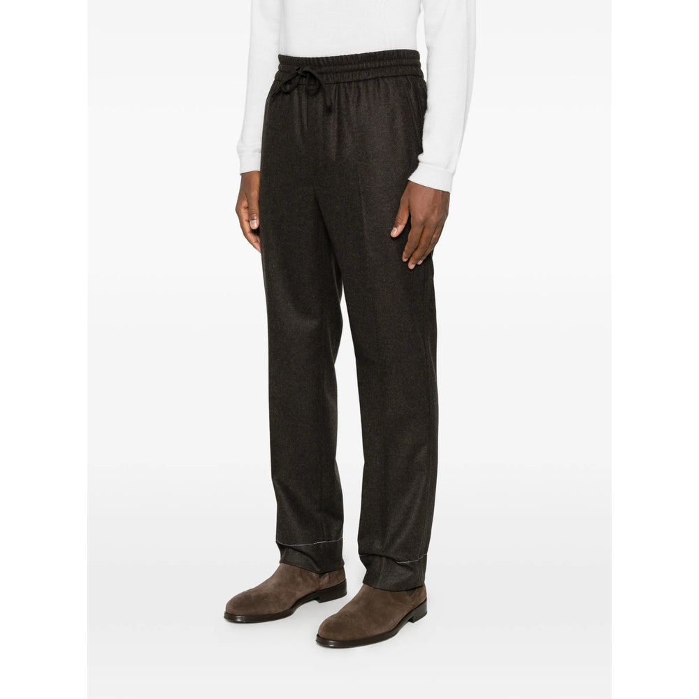 Brioni Brown Trousers - Regular & Straight-Leg Trousers Men BRIONI