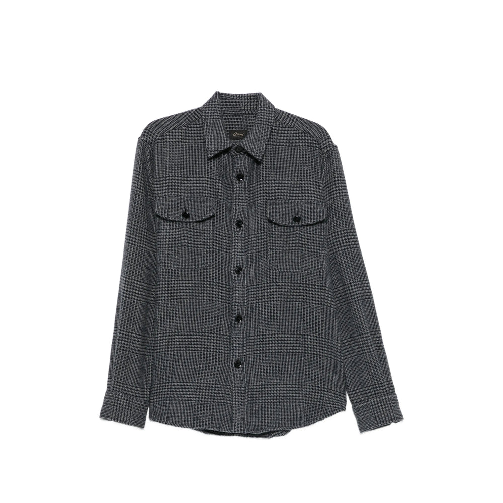 Brioni Grey Shirts Men BRIONI