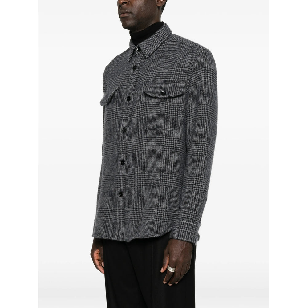 Brioni Grey Shirts Men BRIONI
