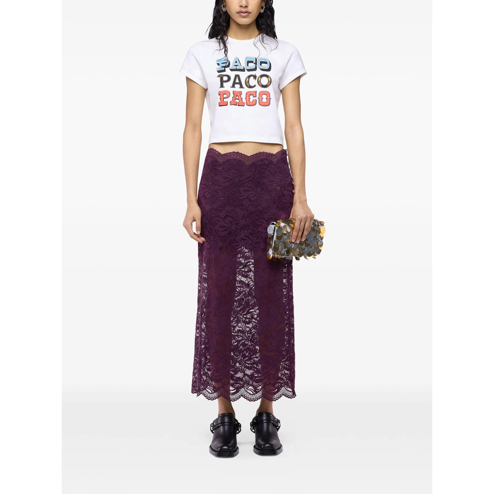 Rabanne Purple Skirts - Straight Skirts Women PACO RABANNE