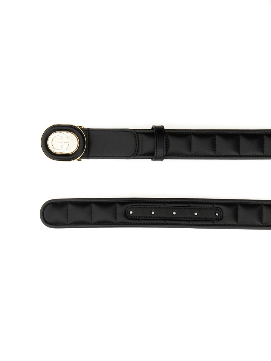 Gucci Women Gg Cross Buckle Belt GUCCI