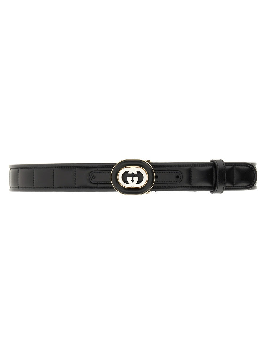 Gucci Women Gg Cross Buckle Belt GUCCI