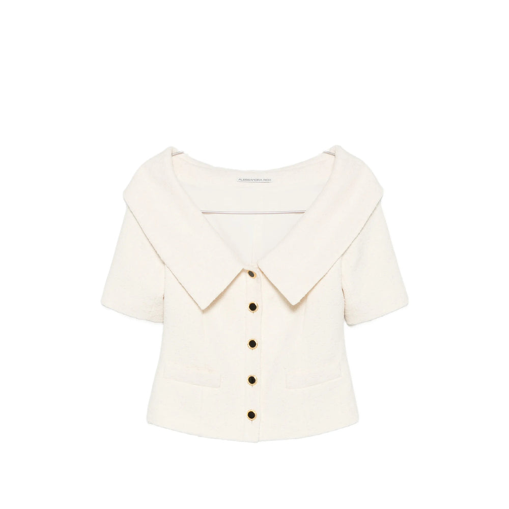 Alessandra Rich Neutrals Jackets - Tweed Jackets Women ALESSANDRA RICH