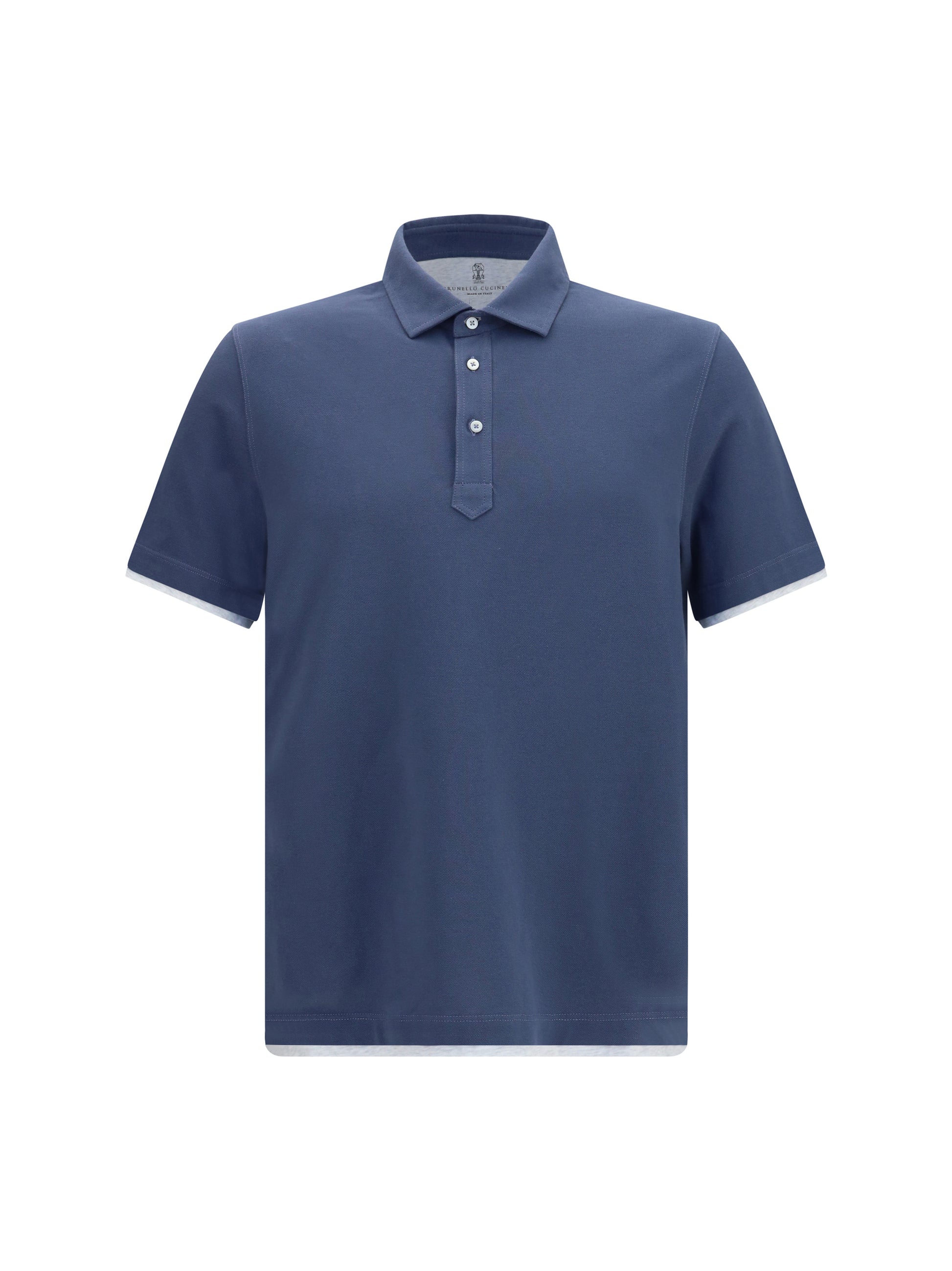 Brunello Cucinelli Men Short-Sleeve Cotton Polo Shirt BRUNELLO CUCINELLI