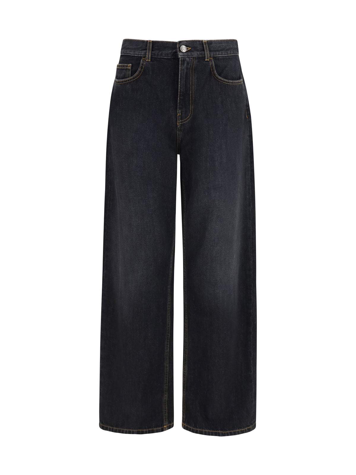 Palm Angels Men Wide-Leg Jeans With Back Logo PALM ANGELS