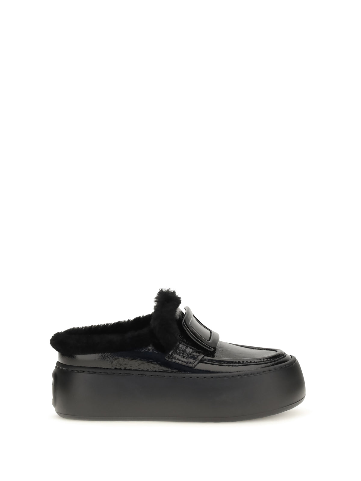 Roger Vivier Women Viv' Up Shearling Mules ROGER VIVIER