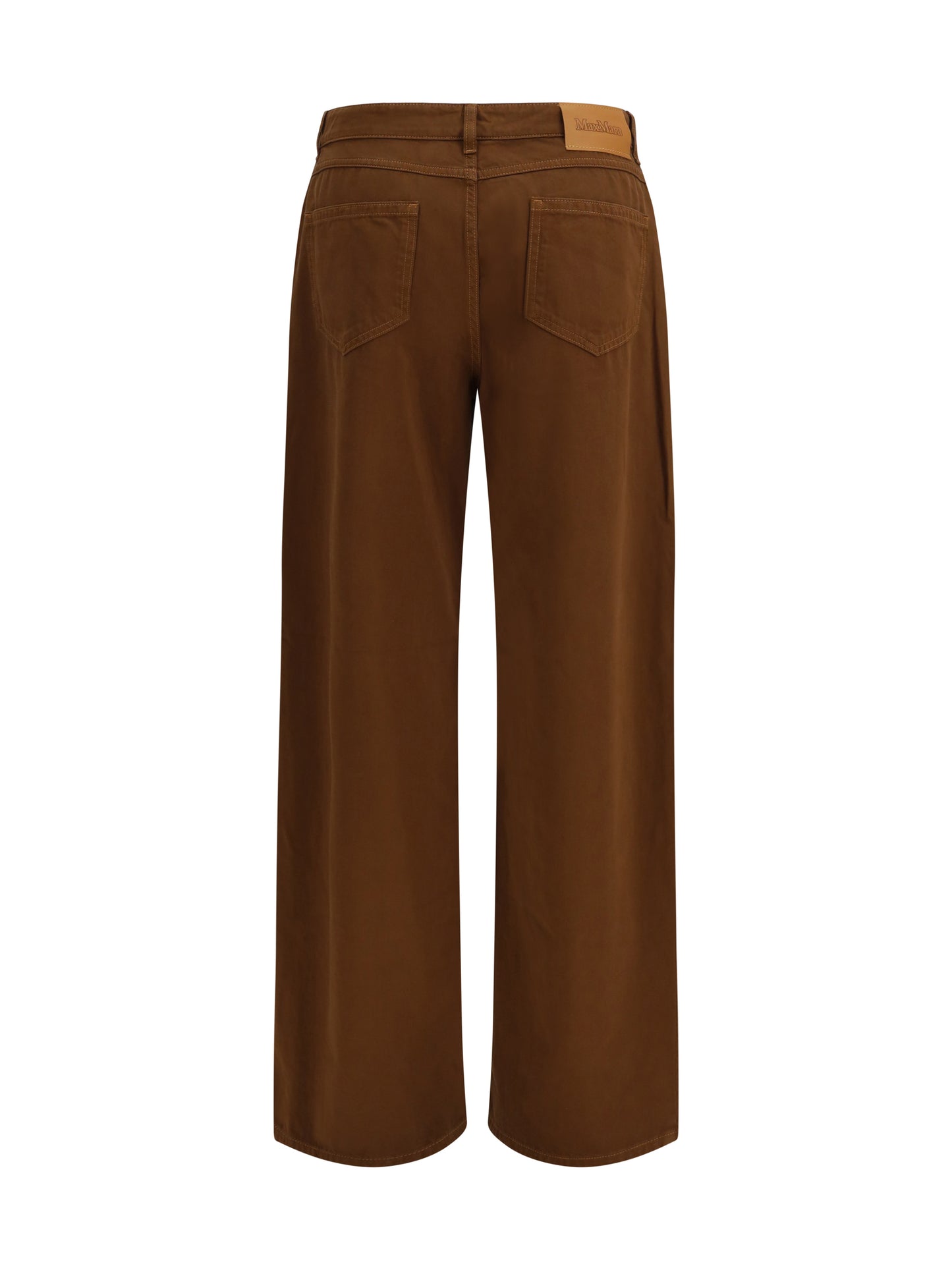 Max Mara Studio Women Baggy Pants In Pure Cotton Satin MAX MARA STUDIO