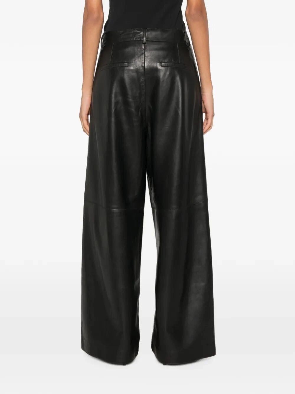 P.A.R.O.S.H. Women Leather Wide-Leg Pants