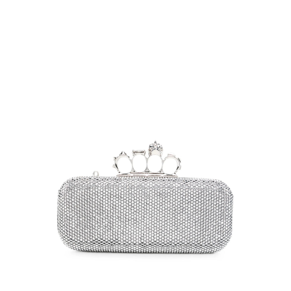 Alexander Mcqueen Silver Clutch Bags Women ALEXANDER MCQUEEN