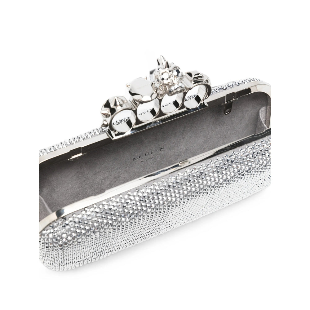 Alexander Mcqueen Silver Clutch Bags Women ALEXANDER MCQUEEN