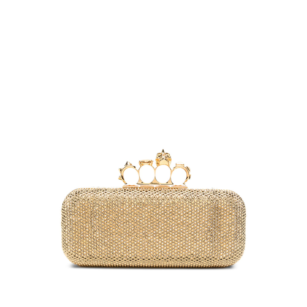 Alexander Mcqueen Gold Clutch Bags Women ALEXANDER MCQUEEN