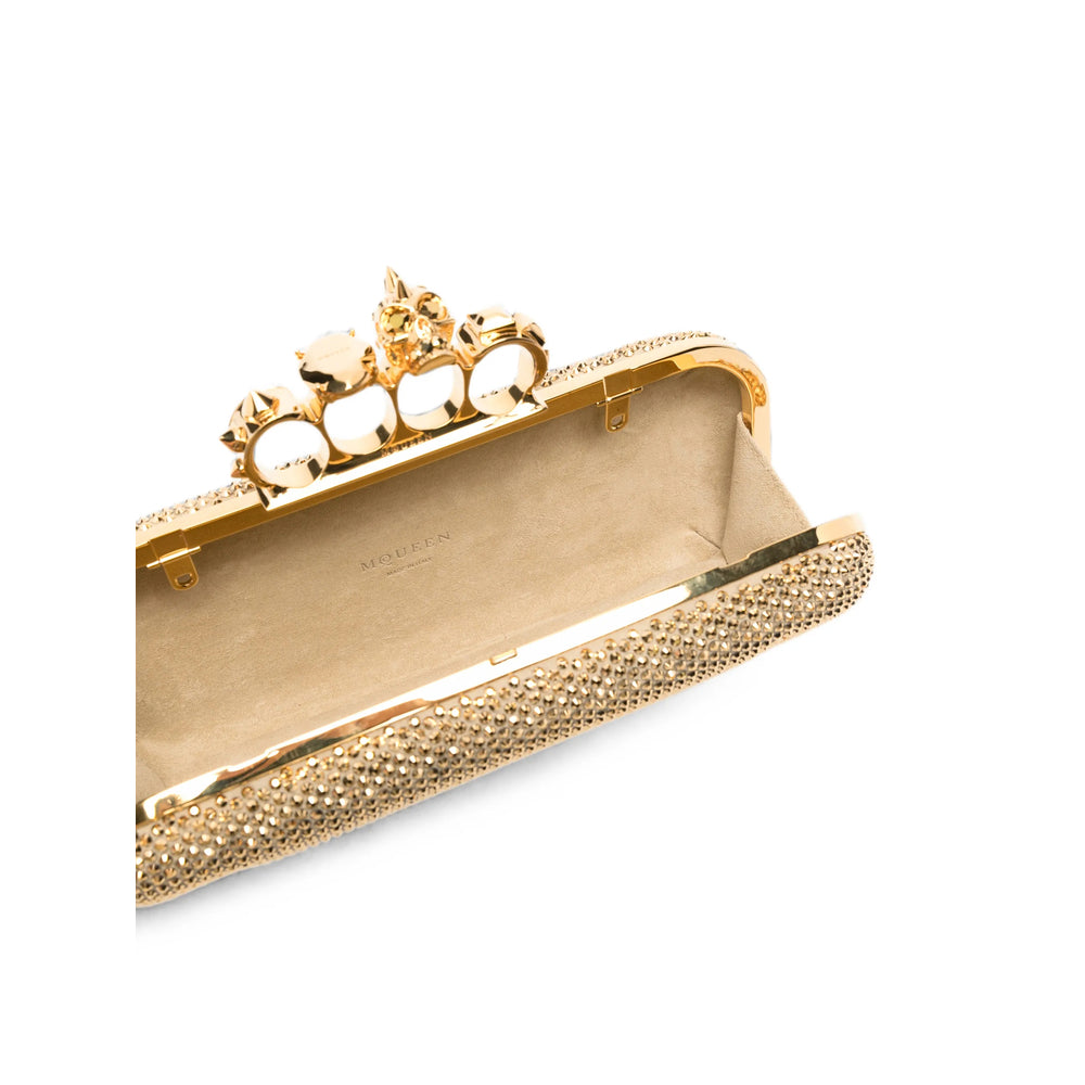 Alexander Mcqueen Gold Clutch Bags Women ALEXANDER MCQUEEN