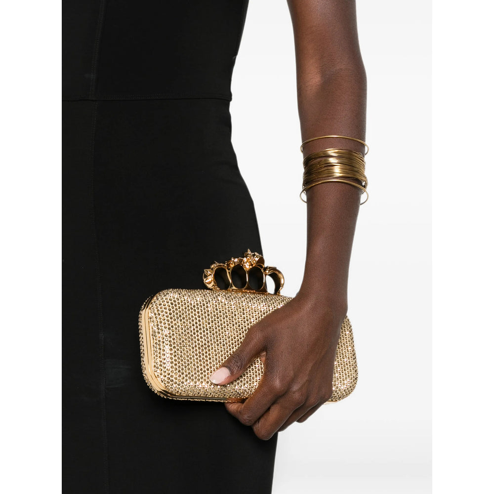 Alexander Mcqueen Gold Clutch Bags Women ALEXANDER MCQUEEN