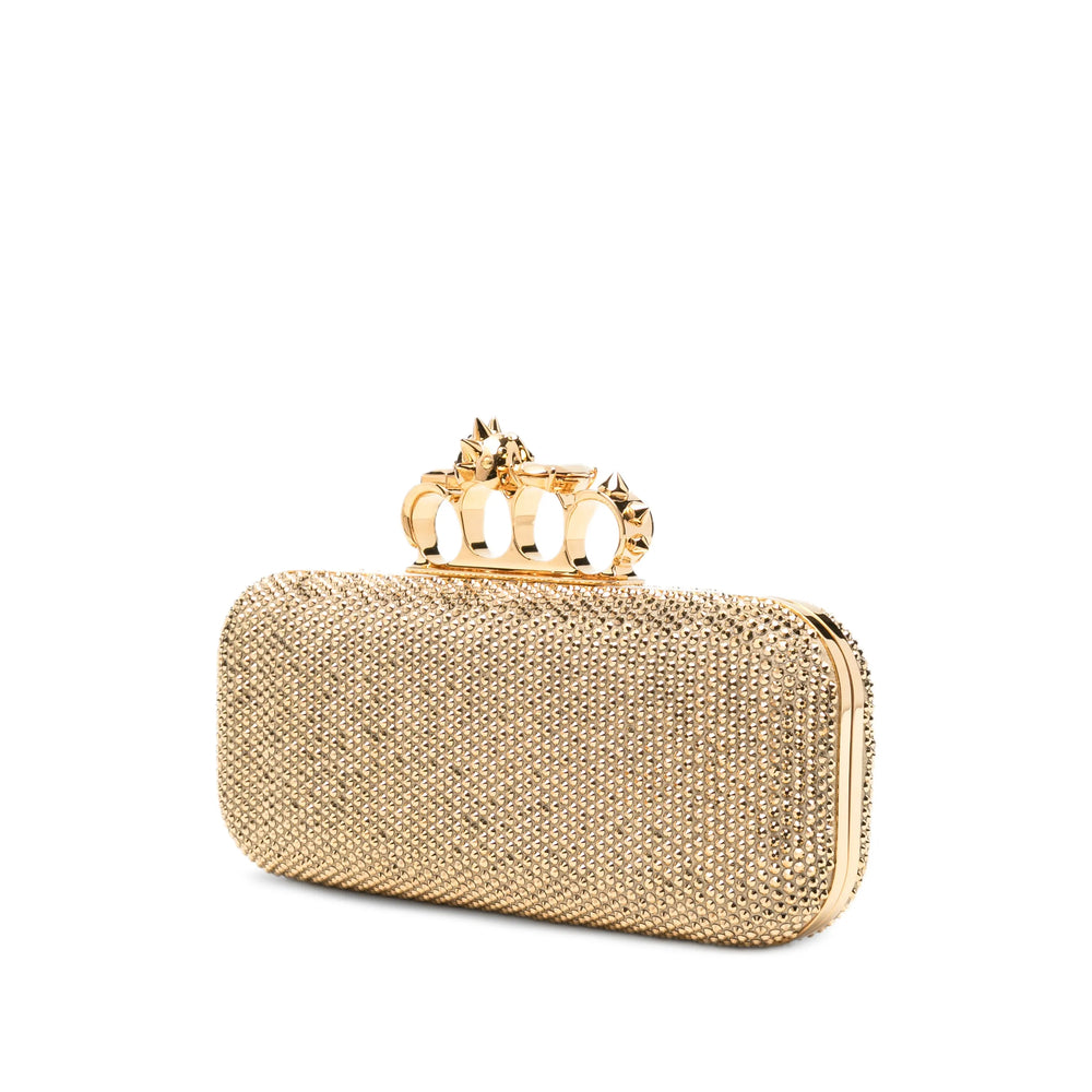 Alexander Mcqueen Gold Clutch Bags Women ALEXANDER MCQUEEN