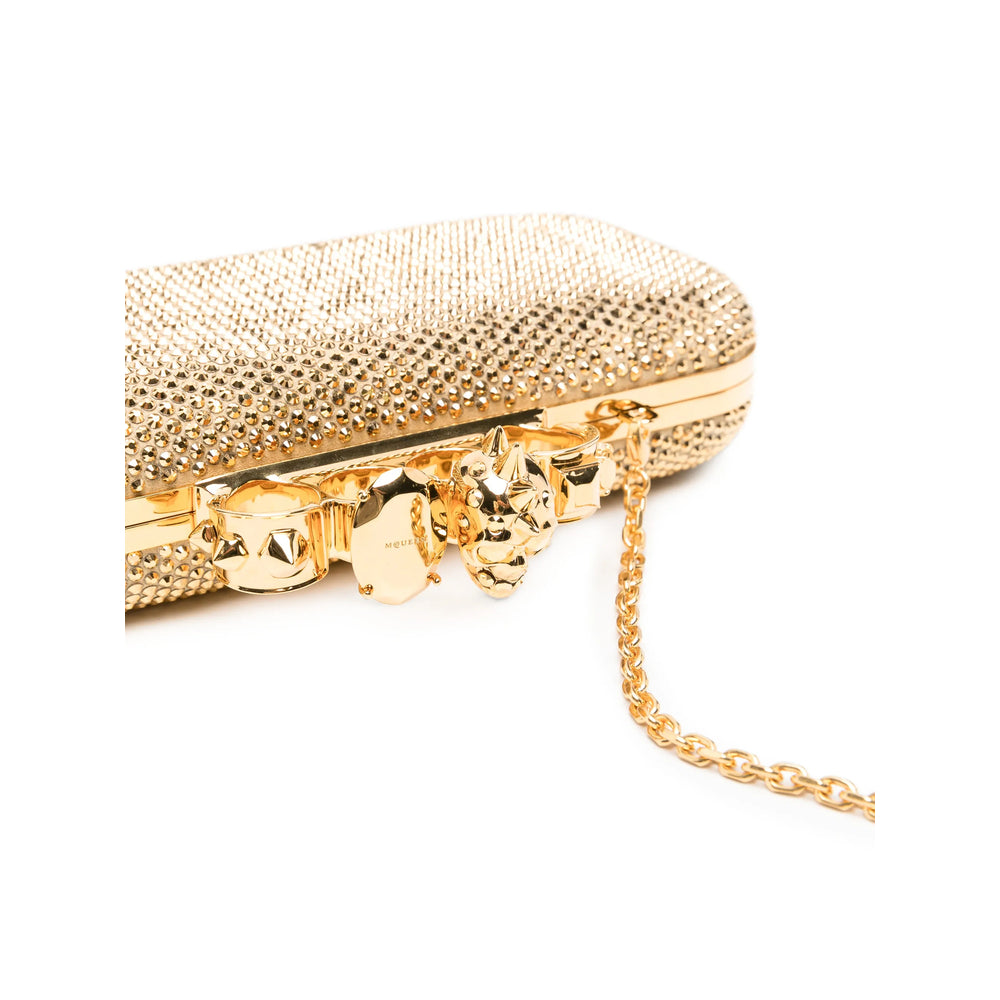 Alexander Mcqueen Gold Clutch Bags Women ALEXANDER MCQUEEN