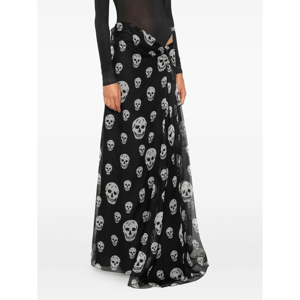Alexander Mcqueen Black Skirts - Asymmetric & Draped Skirts Women ALEXANDER MCQUEEN