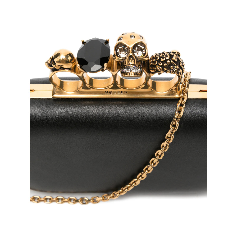 Alexander Mcqueen Gold Clutch Bags Women ALEXANDER MCQUEEN