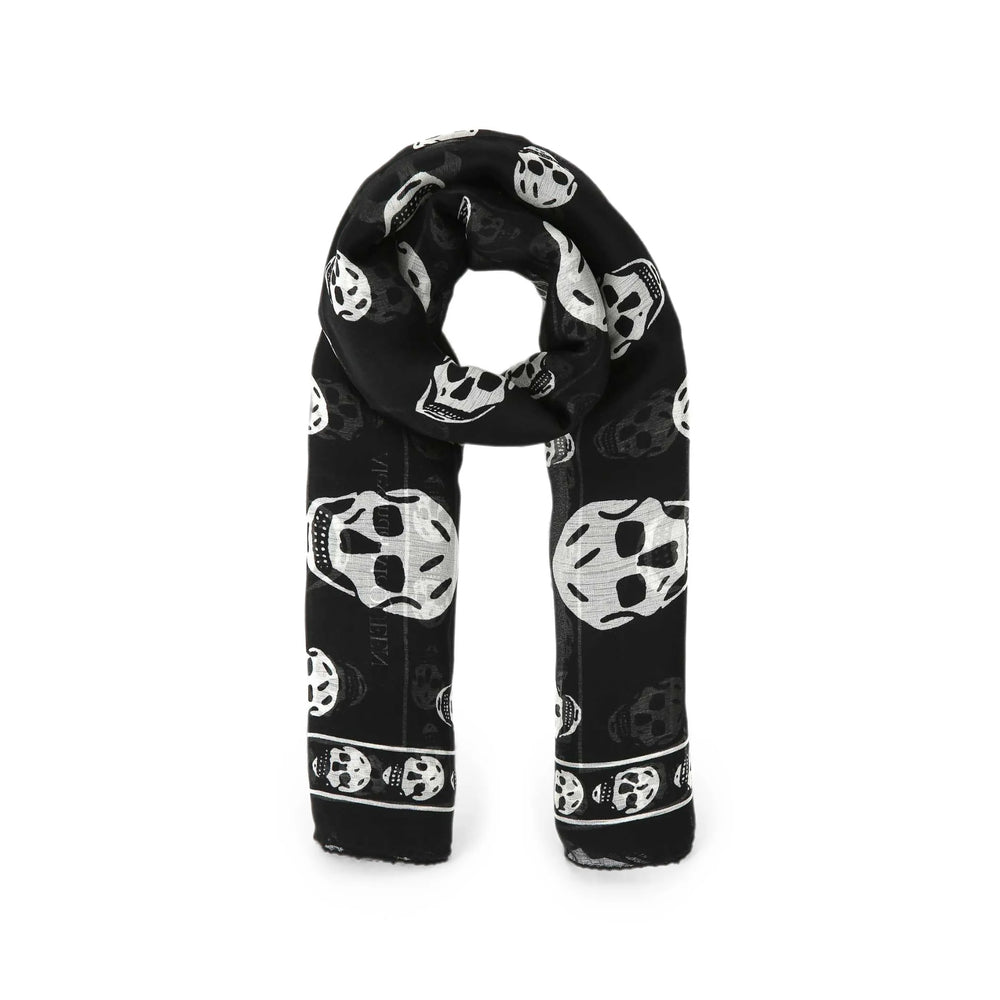 Alexander Mcqueen Black Scarves Women ALEXANDER MCQUEEN