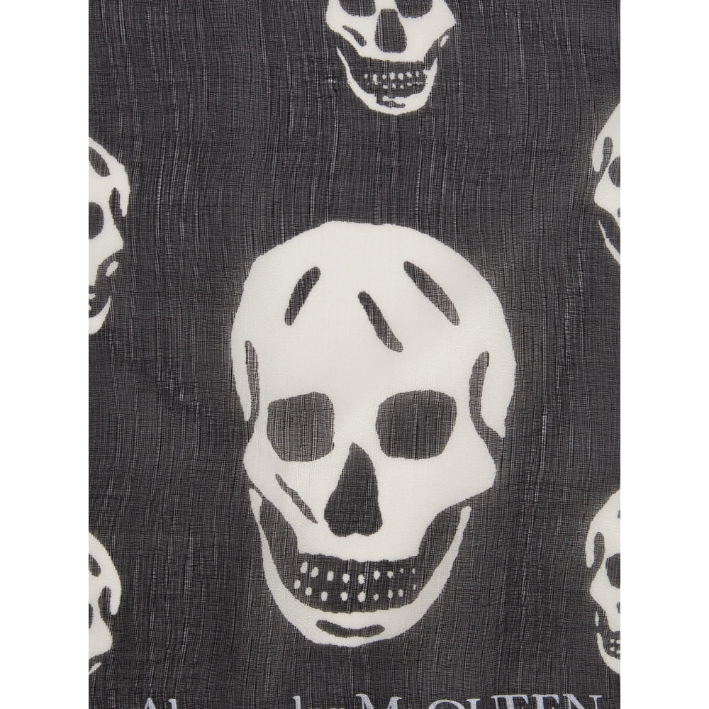 Alexander Mcqueen Black Scarves Women ALEXANDER MCQUEEN