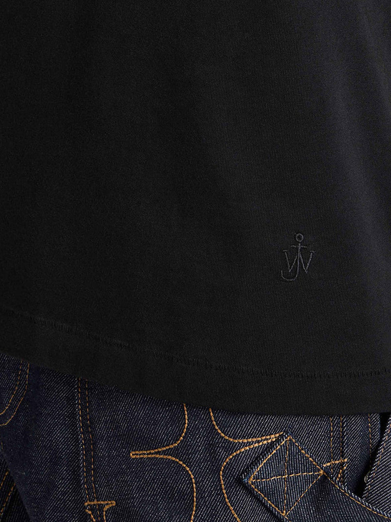 J.W.Anderson Women Black T-Shirt With Knotted Sleeves