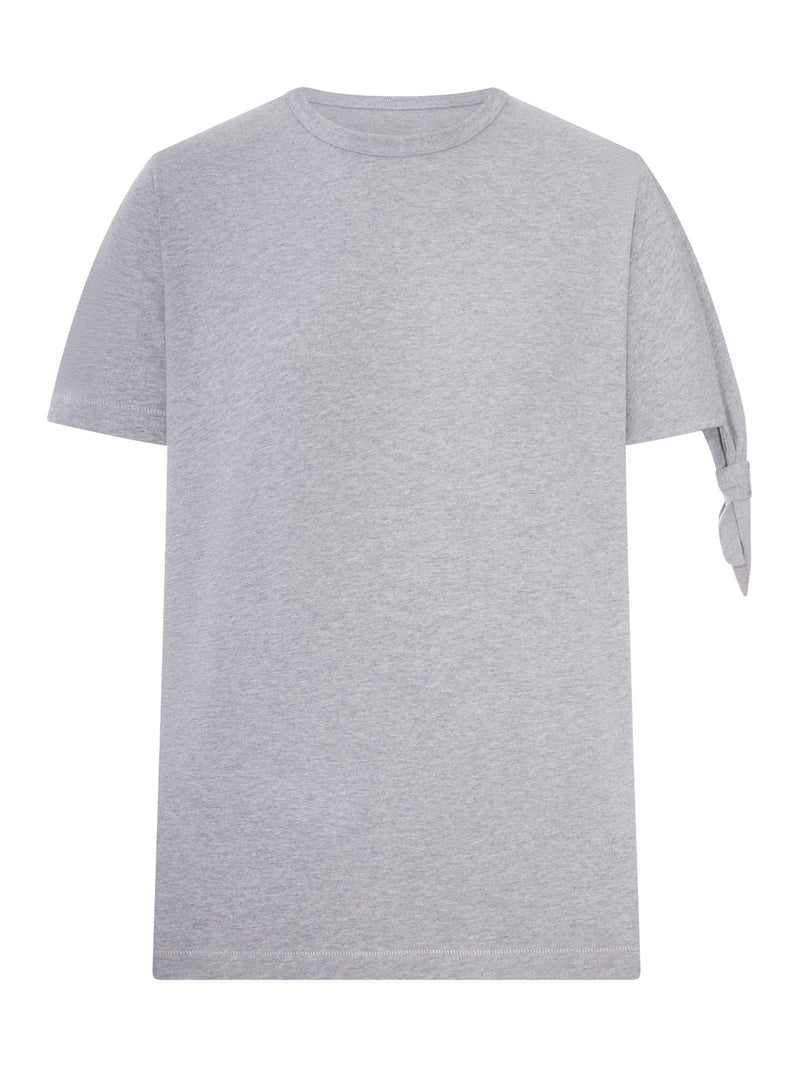 J.W.Anderson Women Melange Effect T-Shirt With Knotted Sleeves