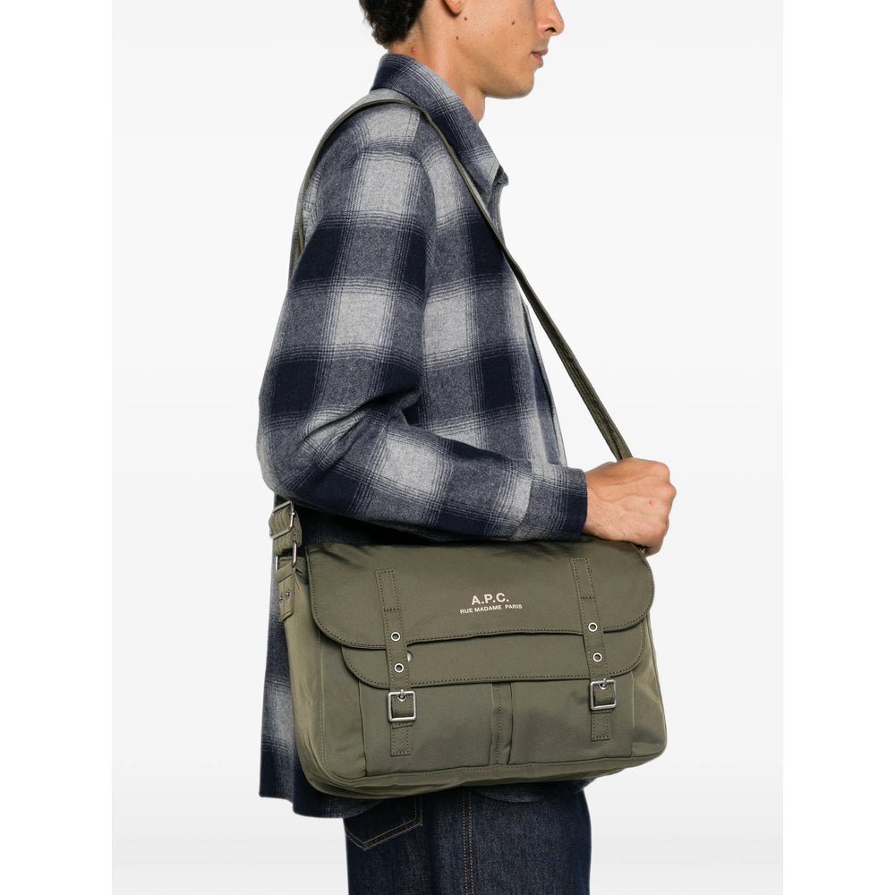 A.P.C. Green Messenger Bags Men A.P.C.