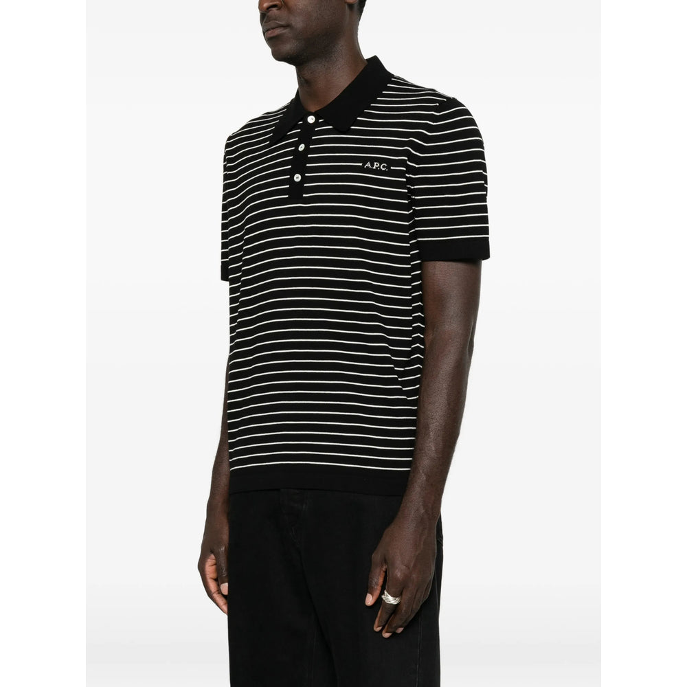 A.P.C. Black Polo Shirts Men A.P.C.