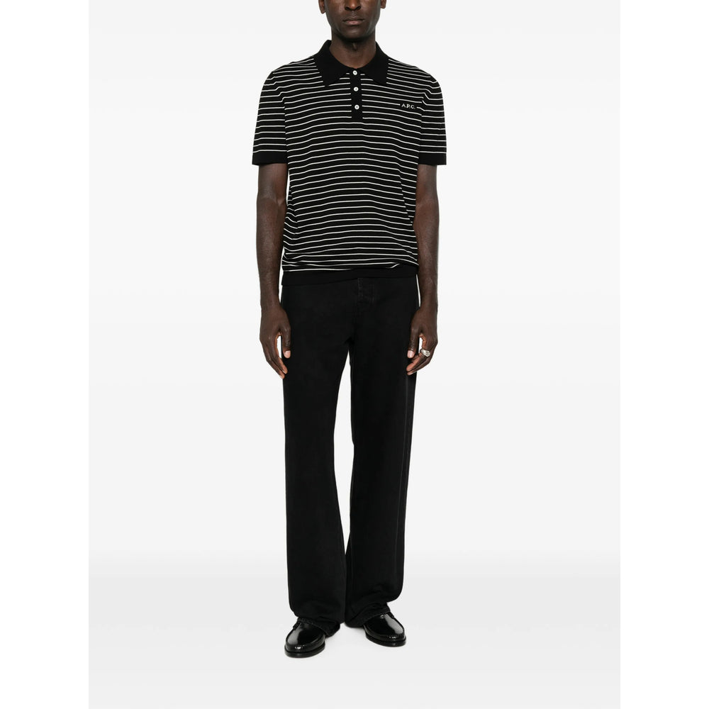 A.P.C. Black Polo Shirts Men A.P.C.