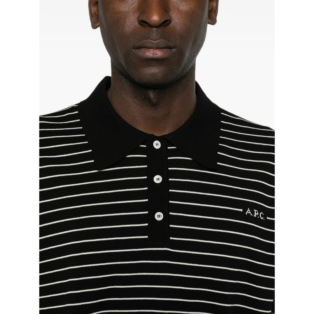 A.P.C. Black Polo Shirts Men A.P.C.