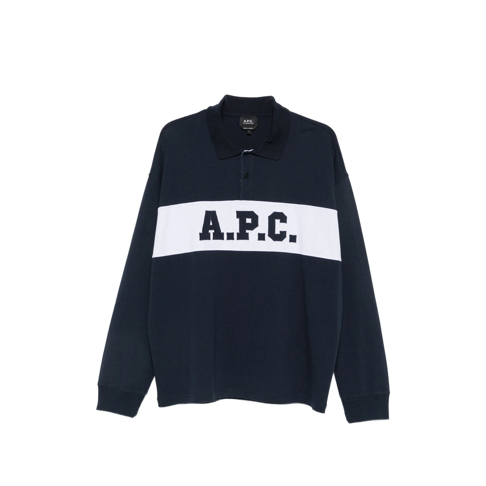 A.P.C. Blue Polo Shirts Men A.P.C.