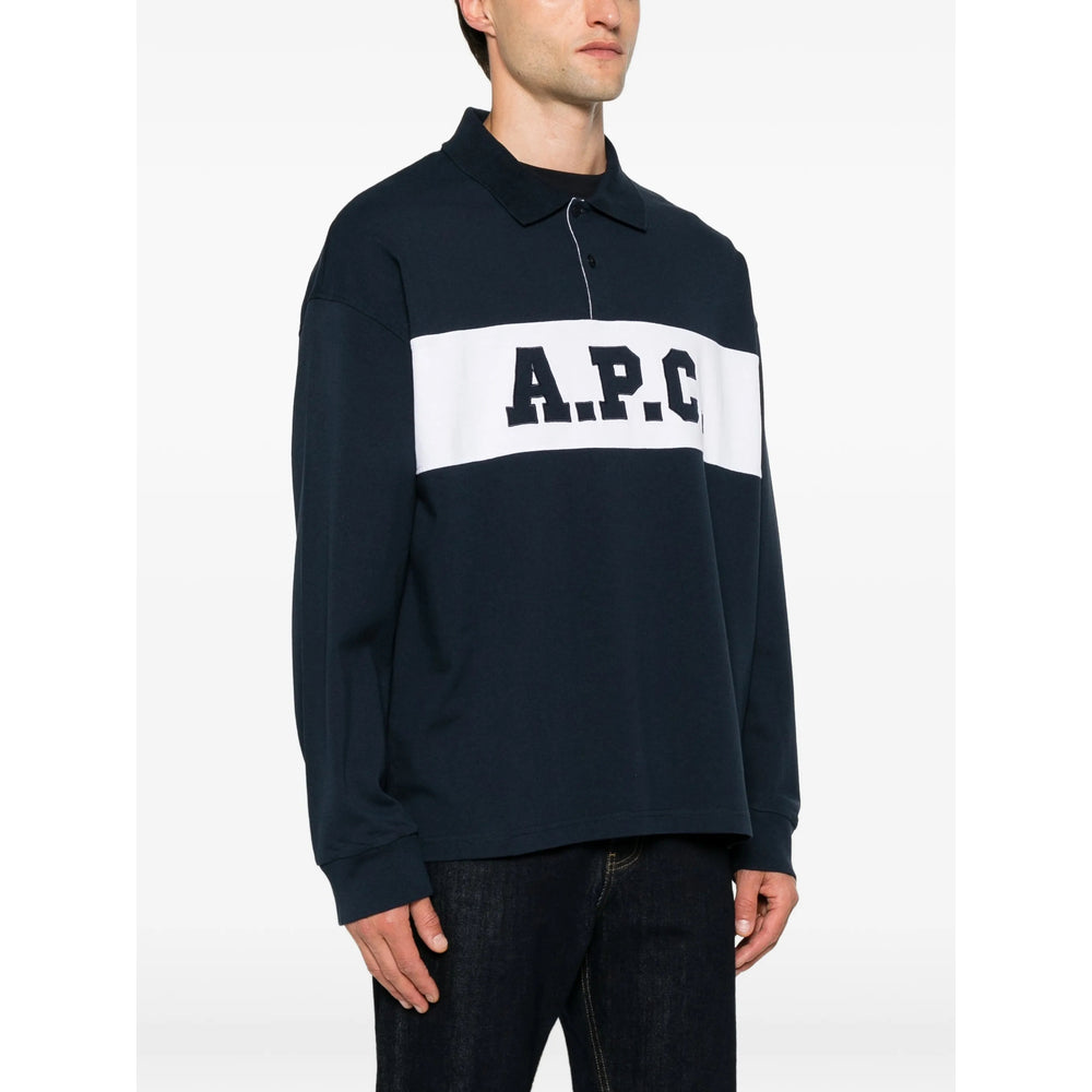 A.P.C. Blue Polo Shirts Men A.P.C.