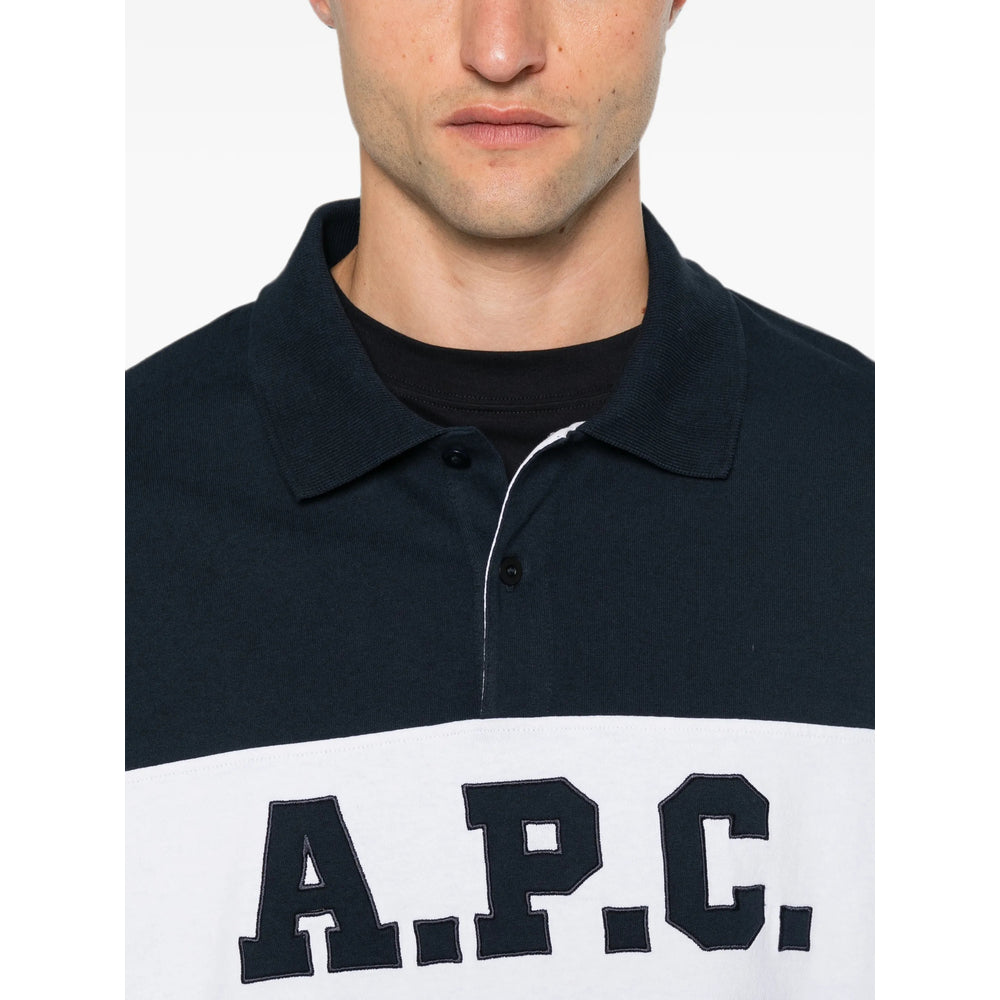 A.P.C. Blue Polo Shirts Men A.P.C.