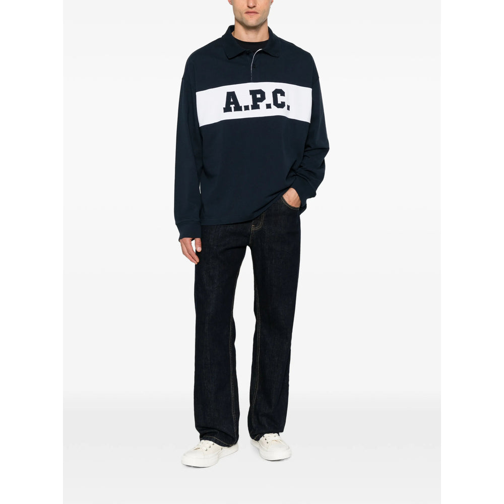 A.P.C. Blue Polo Shirts Men A.P.C.