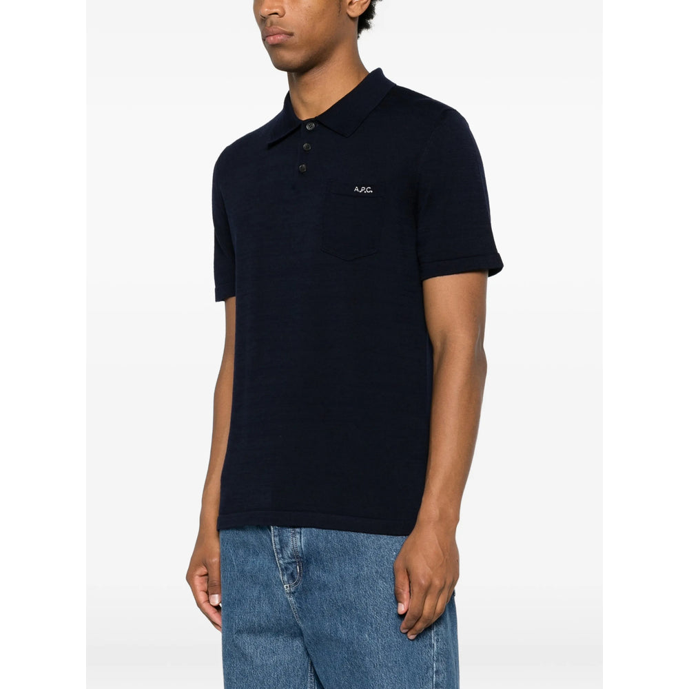 A.P.C. Blue Polo Shirts Men A.P.C.