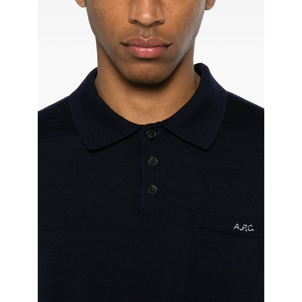 A.P.C. Blue Polo Shirts Men A.P.C.